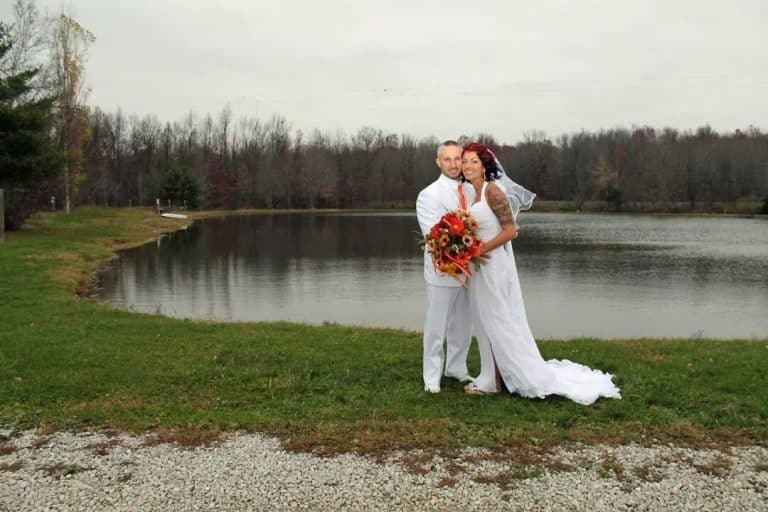 outdoor wedding at american wilderness event center